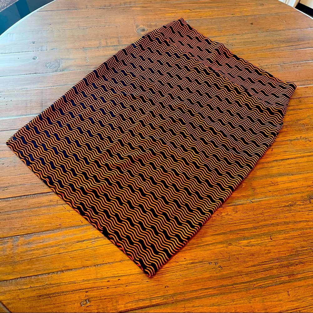 LuLaRoe XL Cassie skirt- navy blue & orange print - Picture 2 of 13